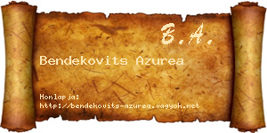 Bendekovits Azurea névjegykártya